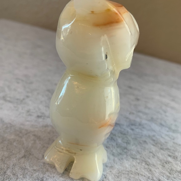 Vintage Hand Carved Onyx stone Owl Figurine - Picture 3 of 5